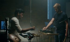 Percussion Duo Beatwo im Watt Matters Studio während der Aufnahmen zu Instrumente auf Abwegen