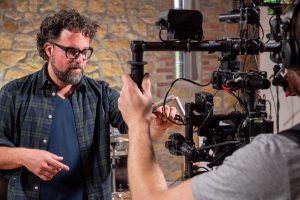 Filmemacher Geert Verdickt im Bielefelder Watt Matters Studio bei Dreharbeiten